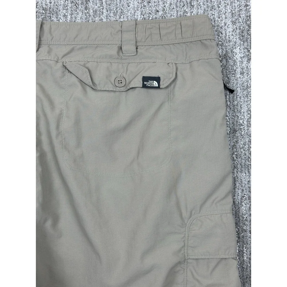 The North Face Mens Large Tan Nylon Ripstop Cargo Pants Hiking Outdoor Straight